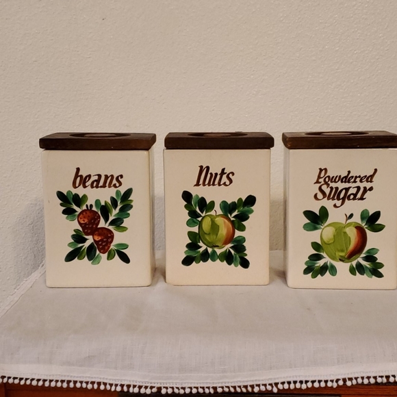 Antique canister spice set - Picture 4 of 8